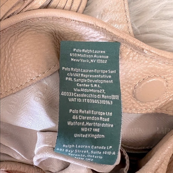 Lauren Ralph Lauren “Indian Cove” Leather Hobo Bag in Sandstorm Beige Leather - Picture 12 of 16